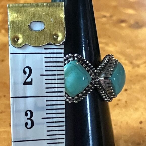 Royston Turquoise Sterling Silver Ring Size 7 - Picture 7 of 9
